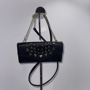Black Studded Punk Crossbody Handbag/Clutch Bikecore Goth Y2K Steampunk Festival